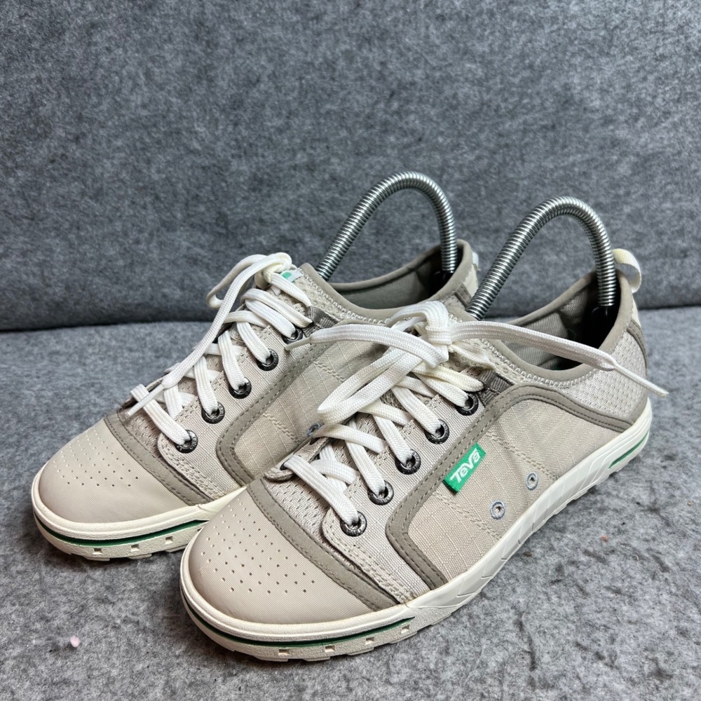 Teva Freewheel Mesh Sneakers Tan Beige Water Resistant Trail Walking Shoes 7.5